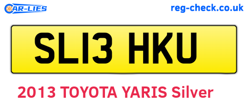 SL13HKU are the vehicle registration plates.