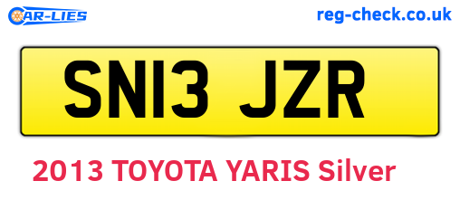 SN13JZR are the vehicle registration plates.