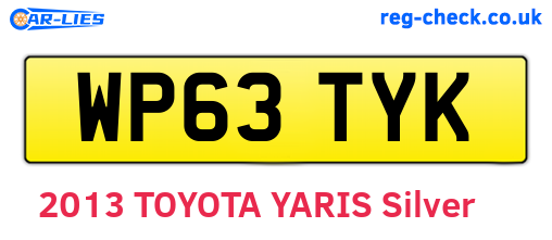 WP63TYK are the vehicle registration plates.
