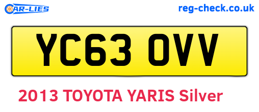 YC63OVV are the vehicle registration plates.
