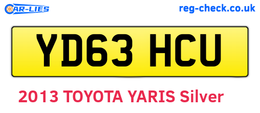 YD63HCU are the vehicle registration plates.