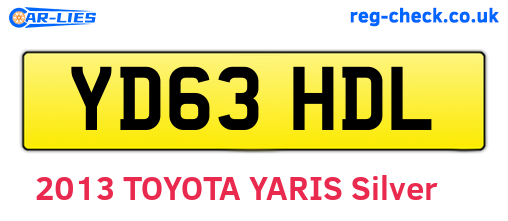 YD63HDL are the vehicle registration plates.