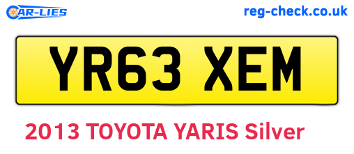 YR63XEM are the vehicle registration plates.