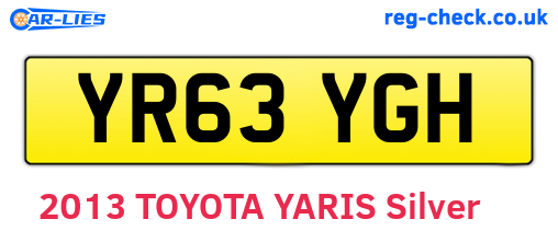 YR63YGH are the vehicle registration plates.
