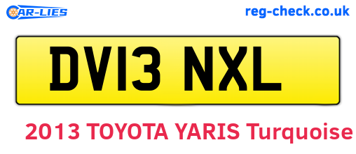 DV13NXL are the vehicle registration plates.