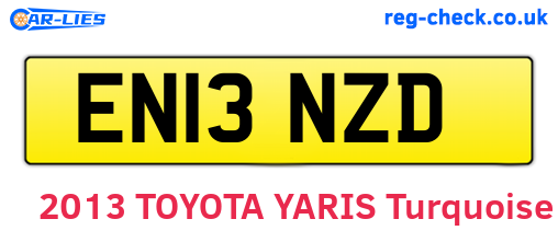 EN13NZD are the vehicle registration plates.