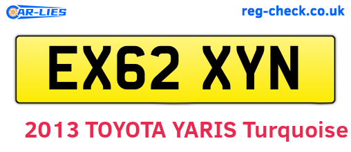 EX62XYN are the vehicle registration plates.