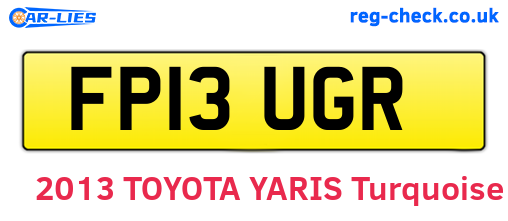 FP13UGR are the vehicle registration plates.