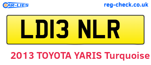 LD13NLR are the vehicle registration plates.