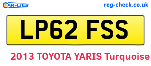 LP62FSS are the vehicle registration plates.