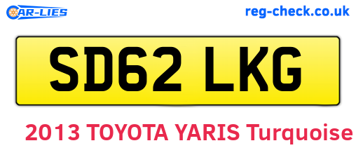 SD62LKG are the vehicle registration plates.