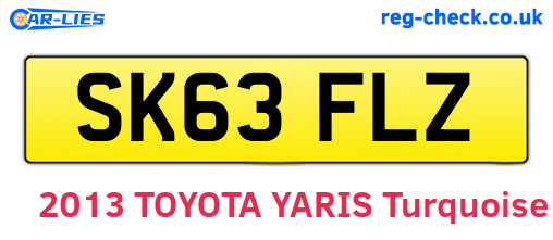 SK63FLZ are the vehicle registration plates.