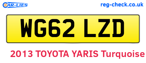 WG62LZD are the vehicle registration plates.
