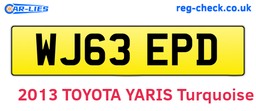 WJ63EPD are the vehicle registration plates.