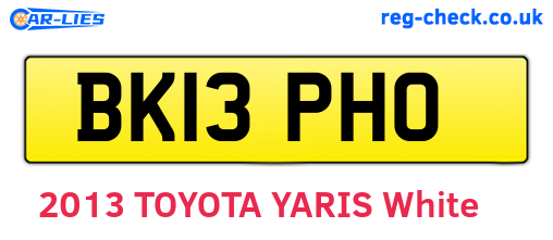 BK13PHO are the vehicle registration plates.