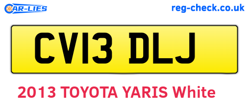 CV13DLJ are the vehicle registration plates.