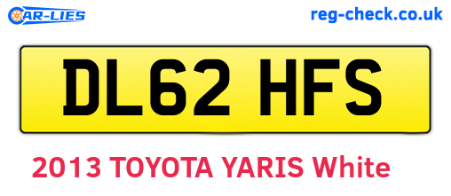 DL62HFS are the vehicle registration plates.