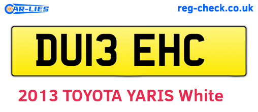 DU13EHC are the vehicle registration plates.