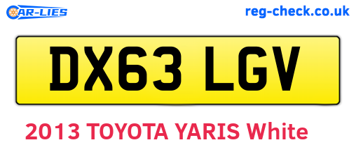 DX63LGV are the vehicle registration plates.
