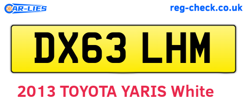 DX63LHM are the vehicle registration plates.