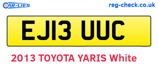 EJ13UUC are the vehicle registration plates.