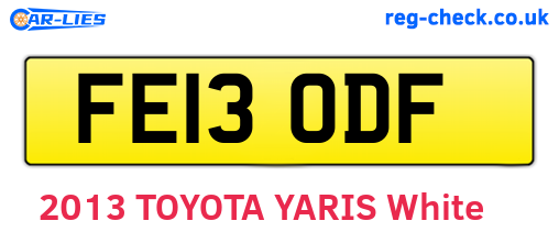 FE13ODF are the vehicle registration plates.