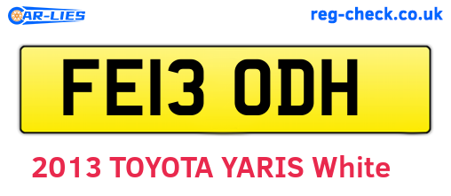 FE13ODH are the vehicle registration plates.