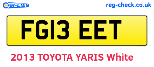 FG13EET are the vehicle registration plates.