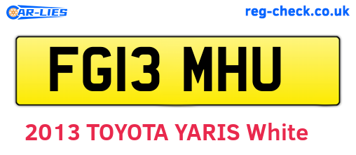 FG13MHU are the vehicle registration plates.