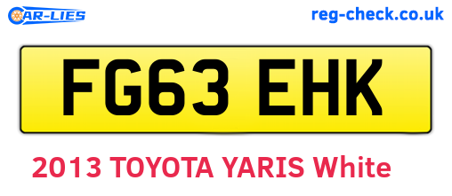 FG63EHK are the vehicle registration plates.