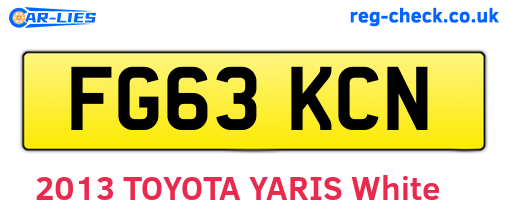 FG63KCN are the vehicle registration plates.