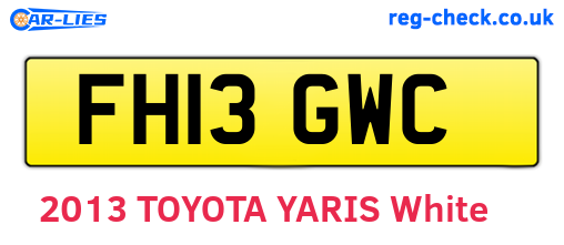 FH13GWC are the vehicle registration plates.