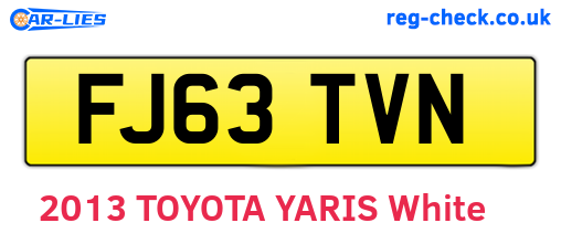 FJ63TVN are the vehicle registration plates.
