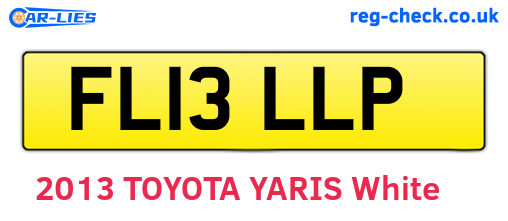 FL13LLP are the vehicle registration plates.