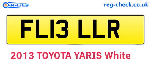 FL13LLR are the vehicle registration plates.