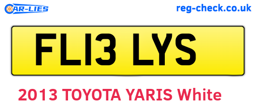 FL13LYS are the vehicle registration plates.
