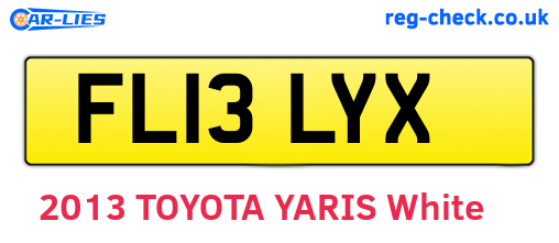 FL13LYX are the vehicle registration plates.
