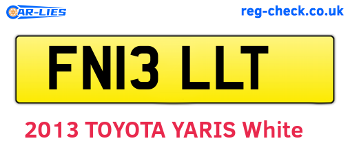FN13LLT are the vehicle registration plates.
