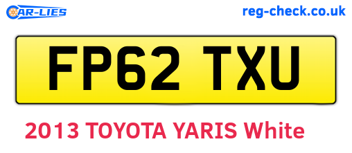 FP62TXU are the vehicle registration plates.