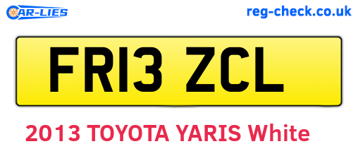 FR13ZCL are the vehicle registration plates.