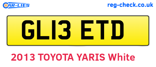 GL13ETD are the vehicle registration plates.