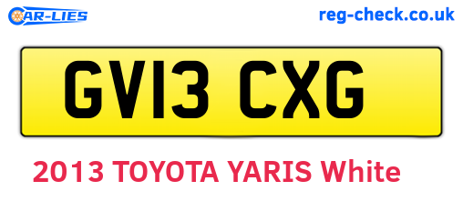 GV13CXG are the vehicle registration plates.