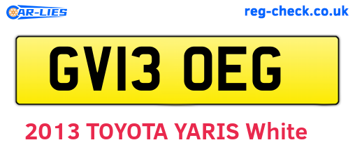GV13OEG are the vehicle registration plates.