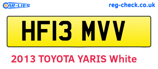 HF13MVV are the vehicle registration plates.