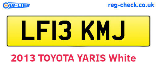 LF13KMJ are the vehicle registration plates.