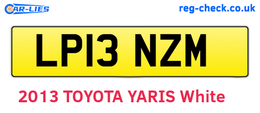 LP13NZM are the vehicle registration plates.