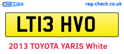 LT13HVO are the vehicle registration plates.
