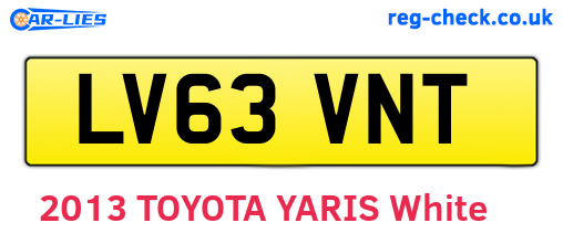 LV63VNT are the vehicle registration plates.