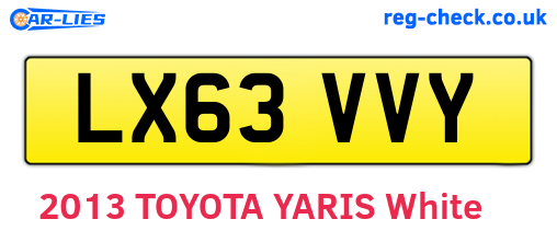 LX63VVY are the vehicle registration plates.