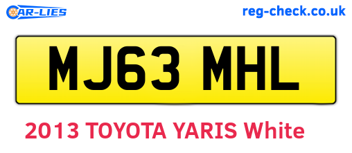 MJ63MHL are the vehicle registration plates.
